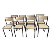 8 school chairs