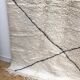 Tapis berbère beni ouarain à losanges noirs 273x165cm