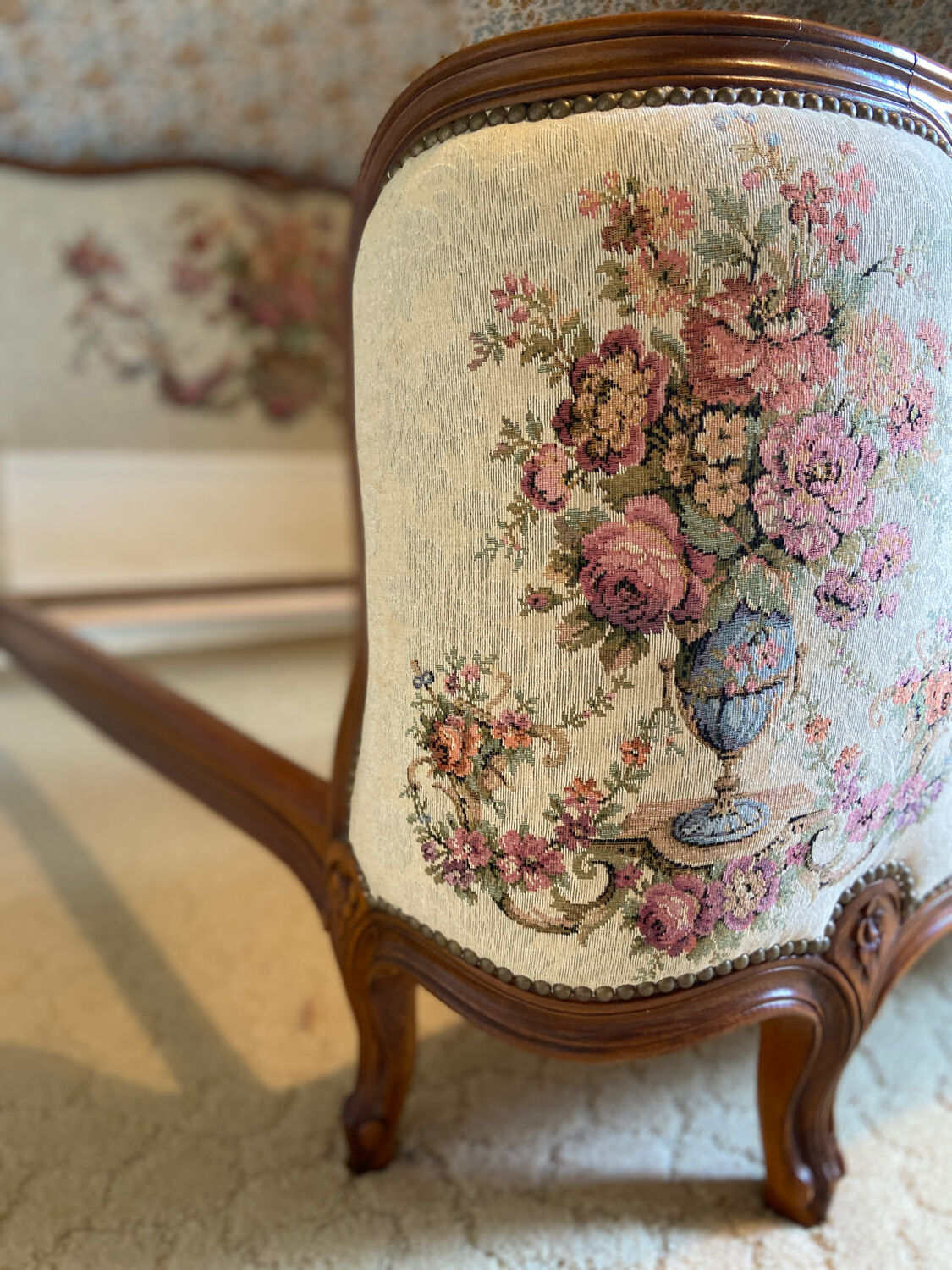 Bed frame basket Louis XV