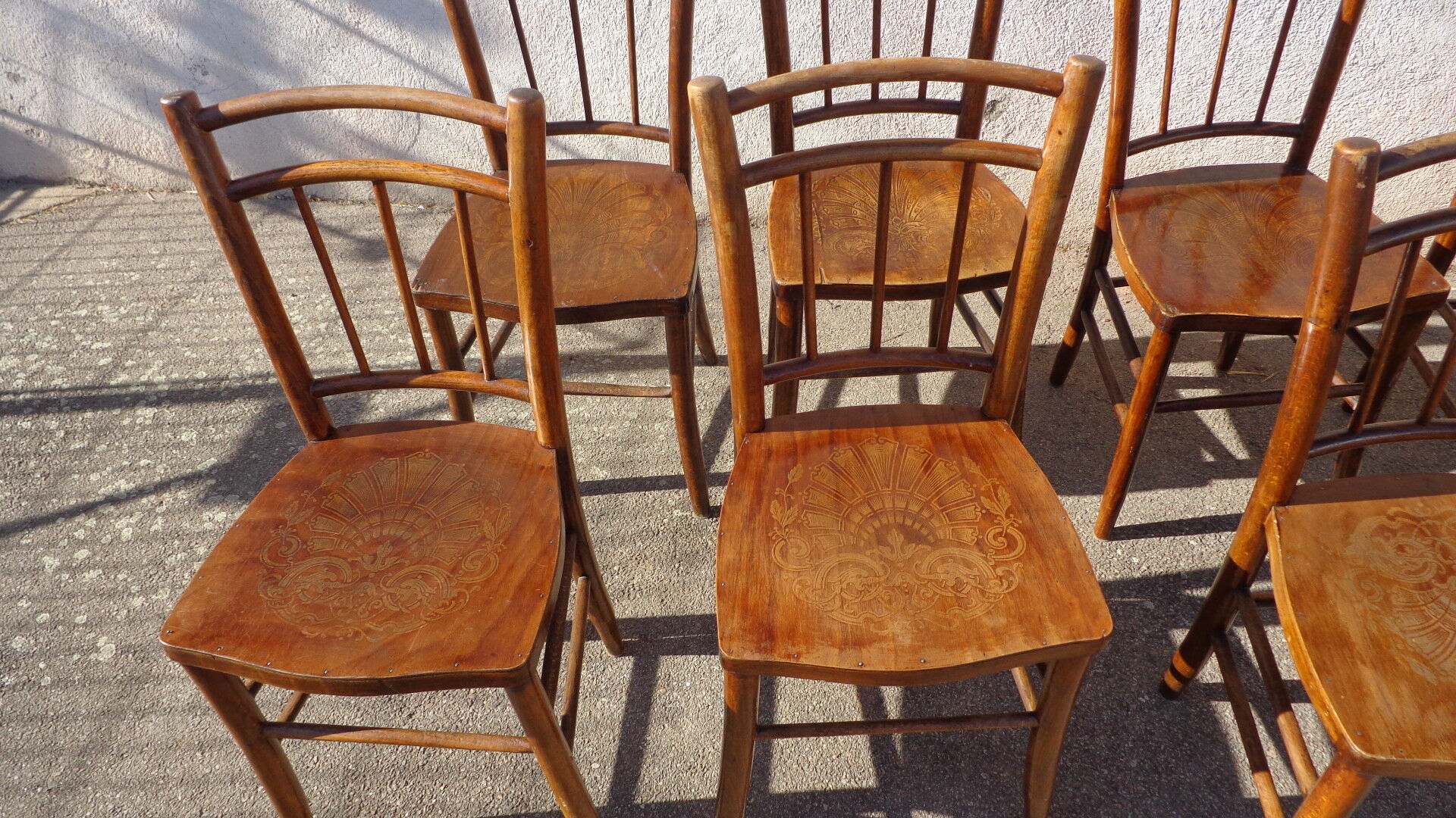 Lot of 9 chairs bistro Luterma