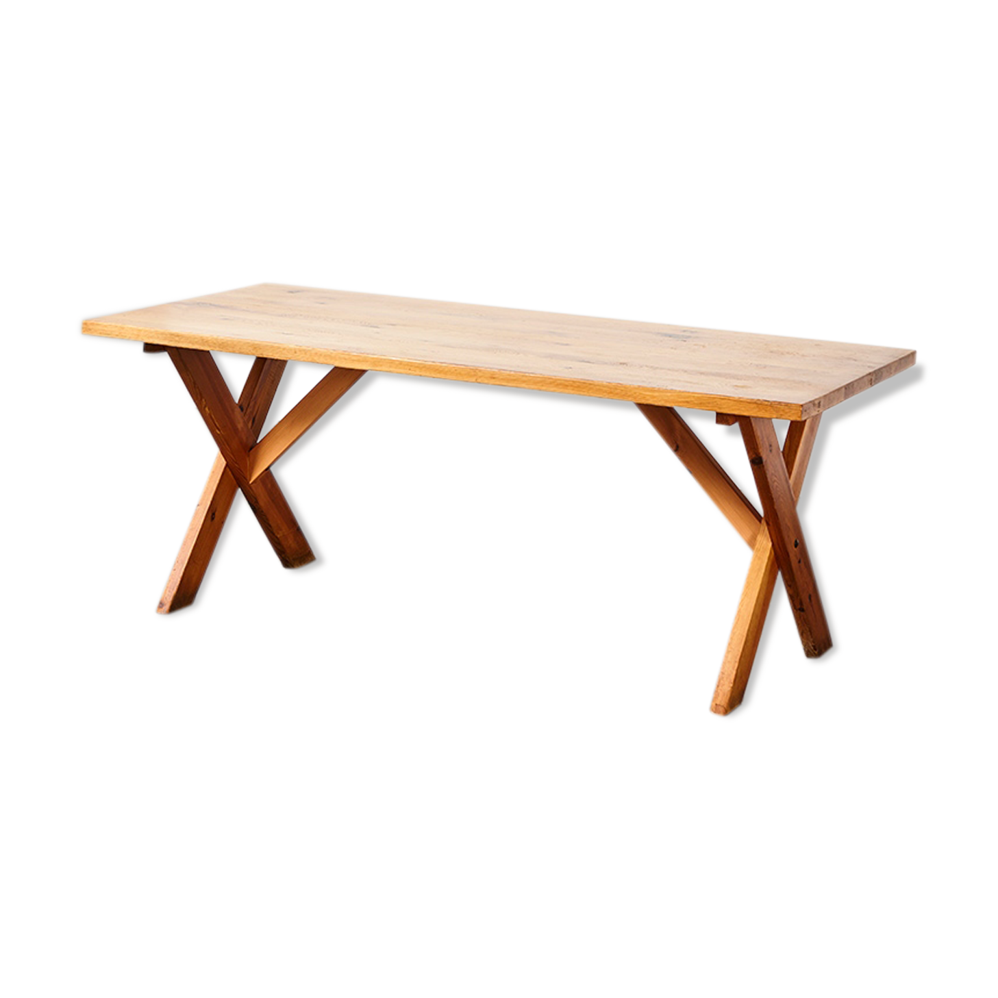 table à manger en pin des années 1970