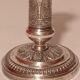 Directoire style candle holder in silver metal