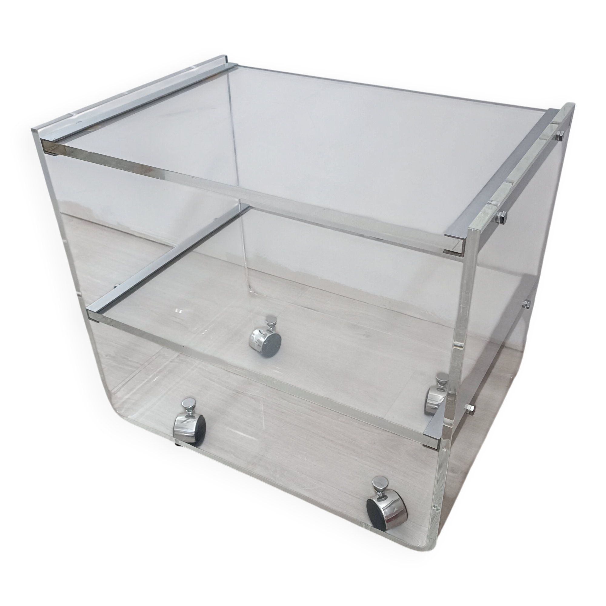 Rolling table by David Lange for Les invisibles du Marais 1970s