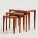 Tables gigognes modèle 163 en teck par Severin Hansen pour Haslev Møbelfabrik, ensemble de 3