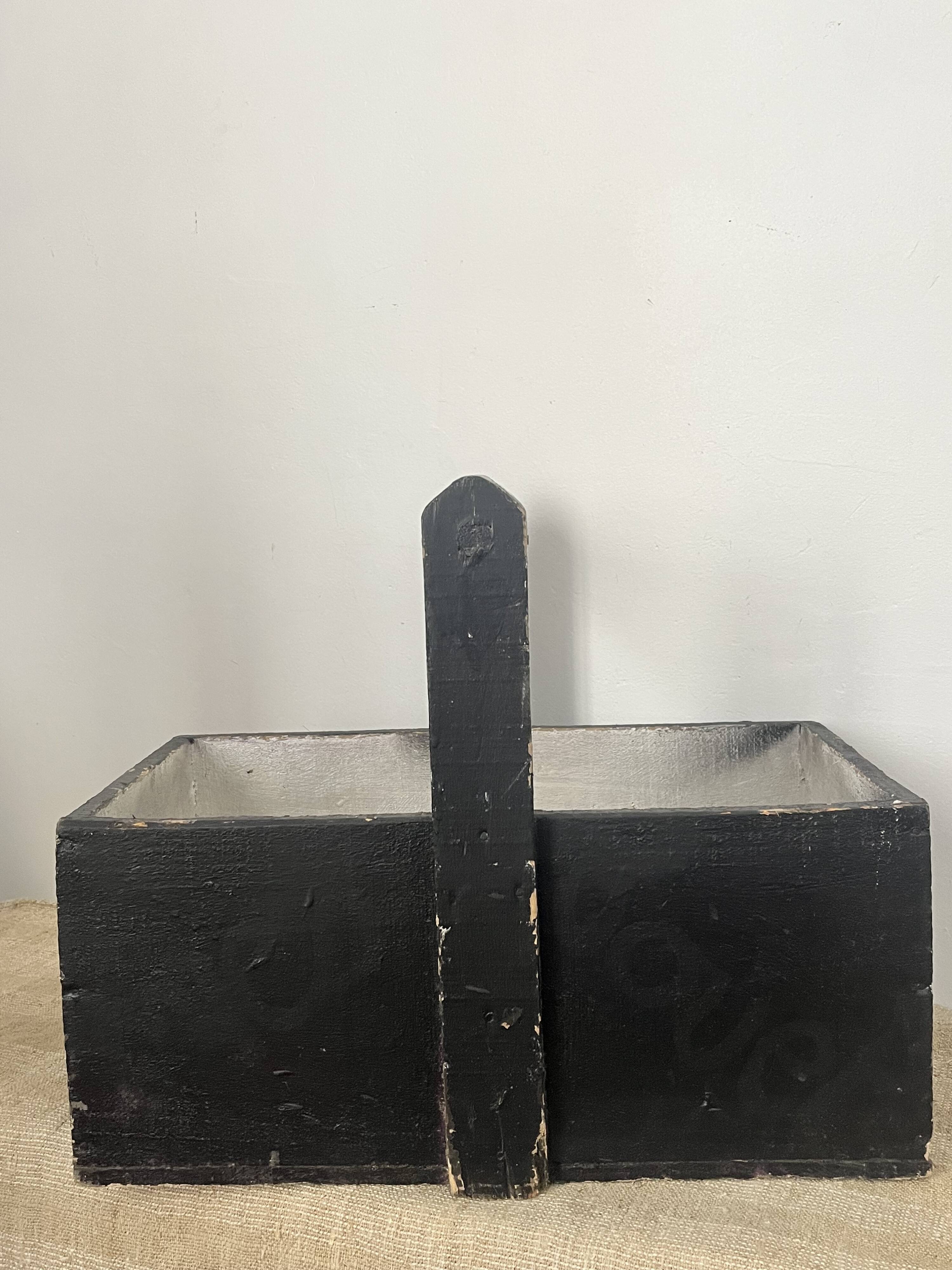 Wooden basket for the garden or workshop, folk art