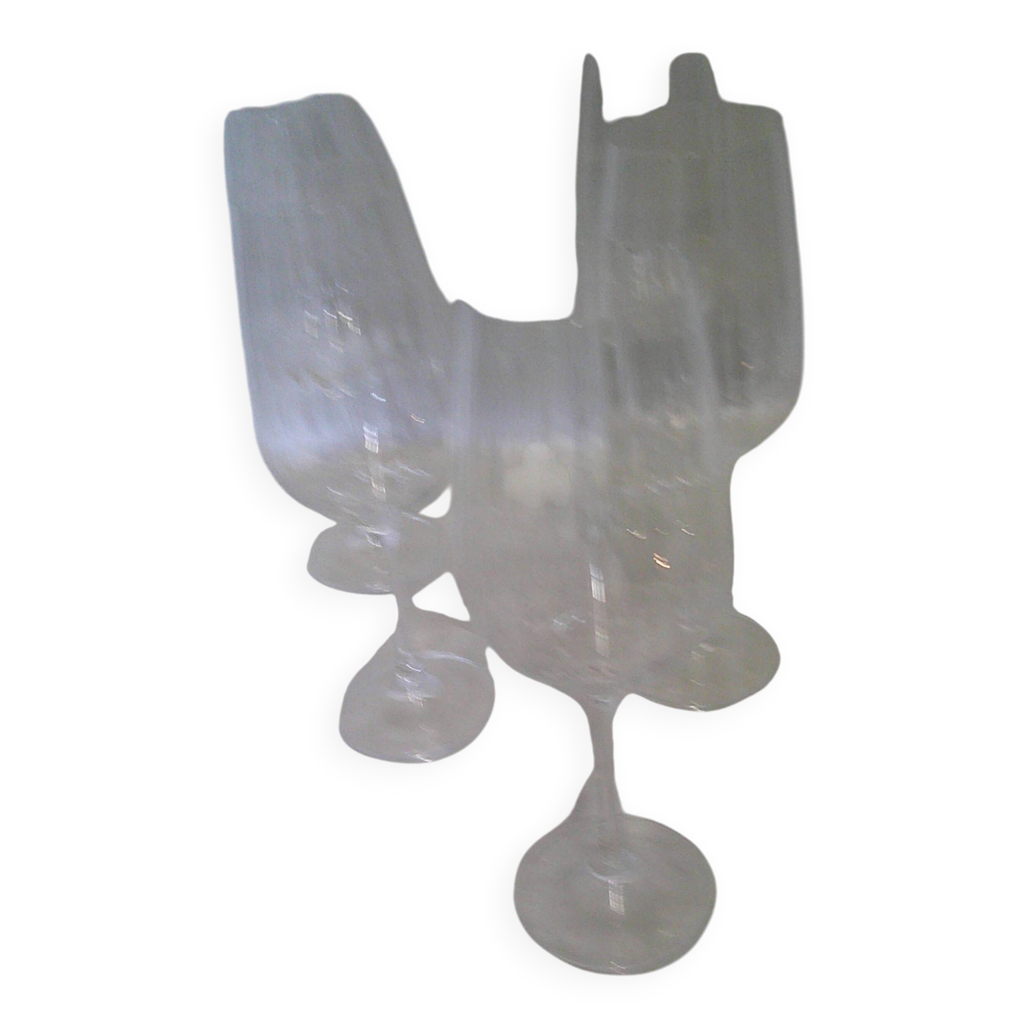 5 Crystal Wine Glasses