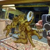 Miroir de Bistro - Brasserie en verre églomisé style Art Nouveau