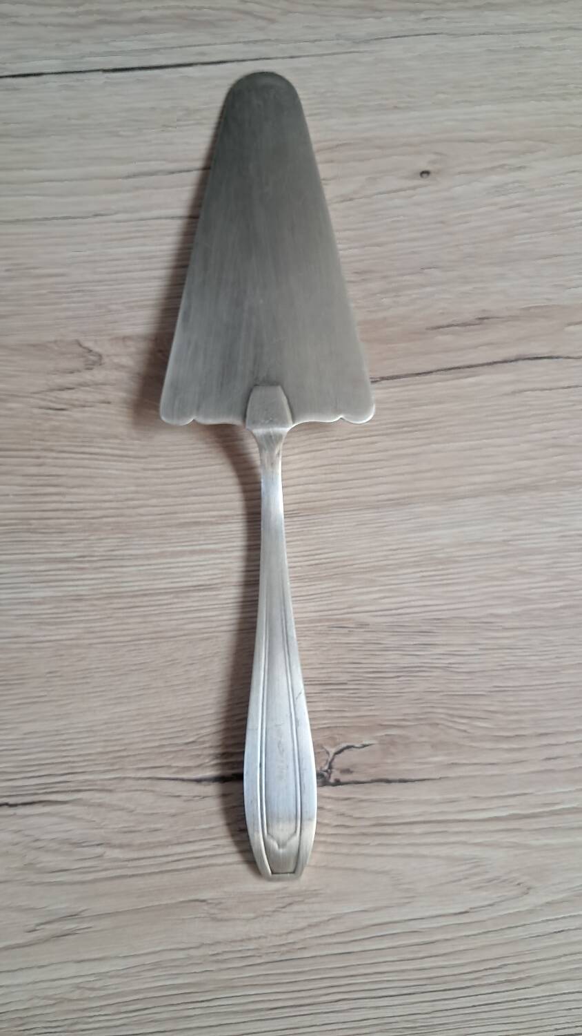 Cutlery set of 12 forks and silver-plated cake server