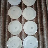 8 mismatched antique dinner plates
