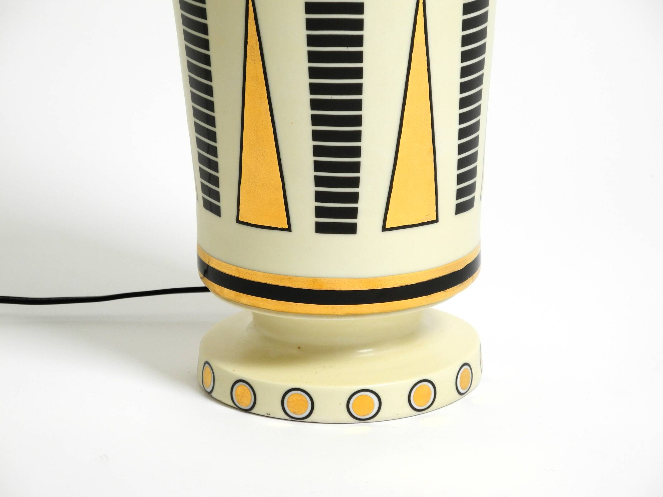 Large ceramic table lamp with Egyptian motifs by Nicolas Blandin, Paris