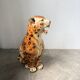XL Italian ceramic leopard sculpture statue 1970
