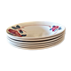 6 hollow Plates Badonviller porcelain floral pattern (roses)