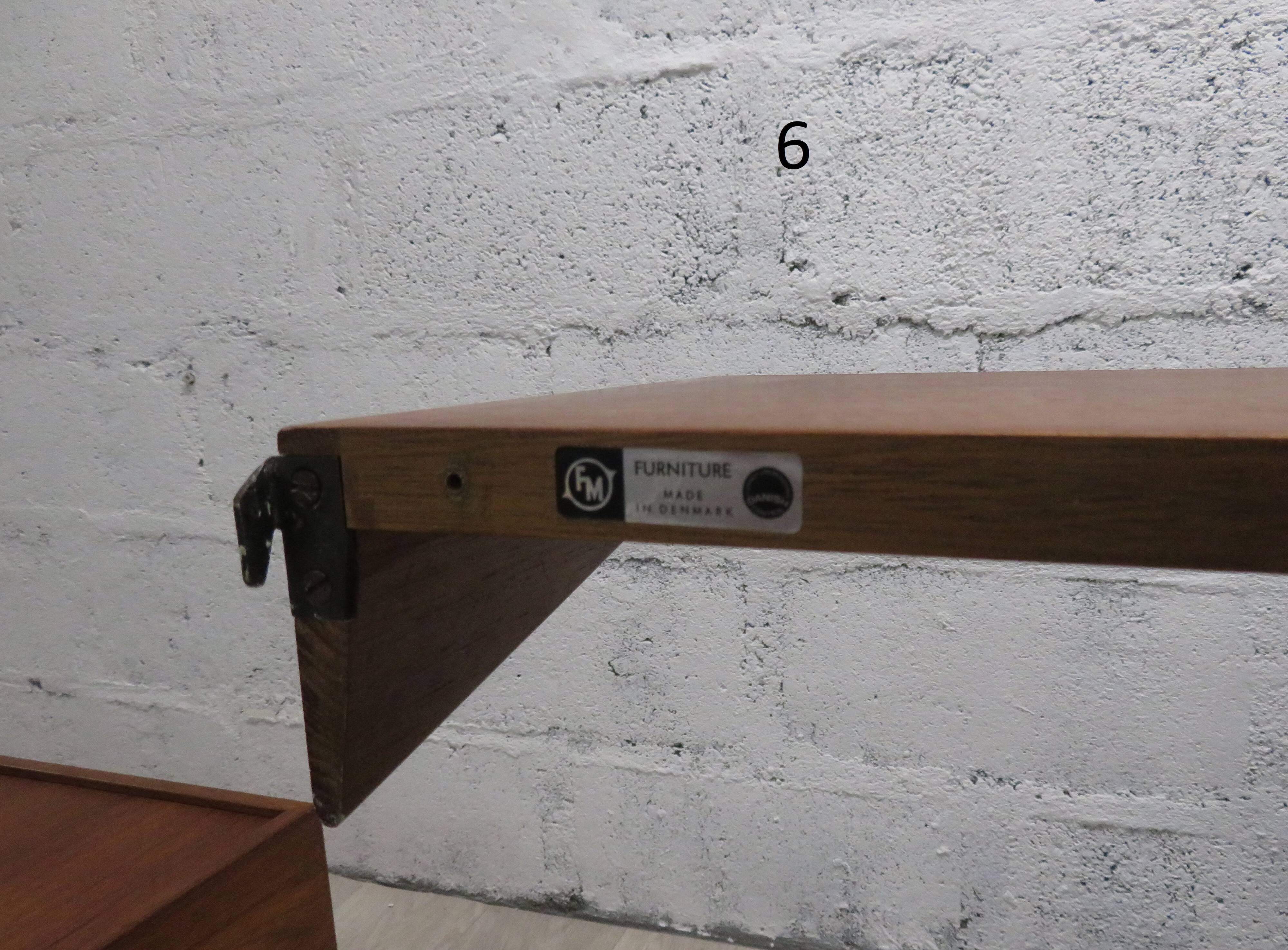 Kai Kristiansen vintage teak shelf modular system for FM Mobler
