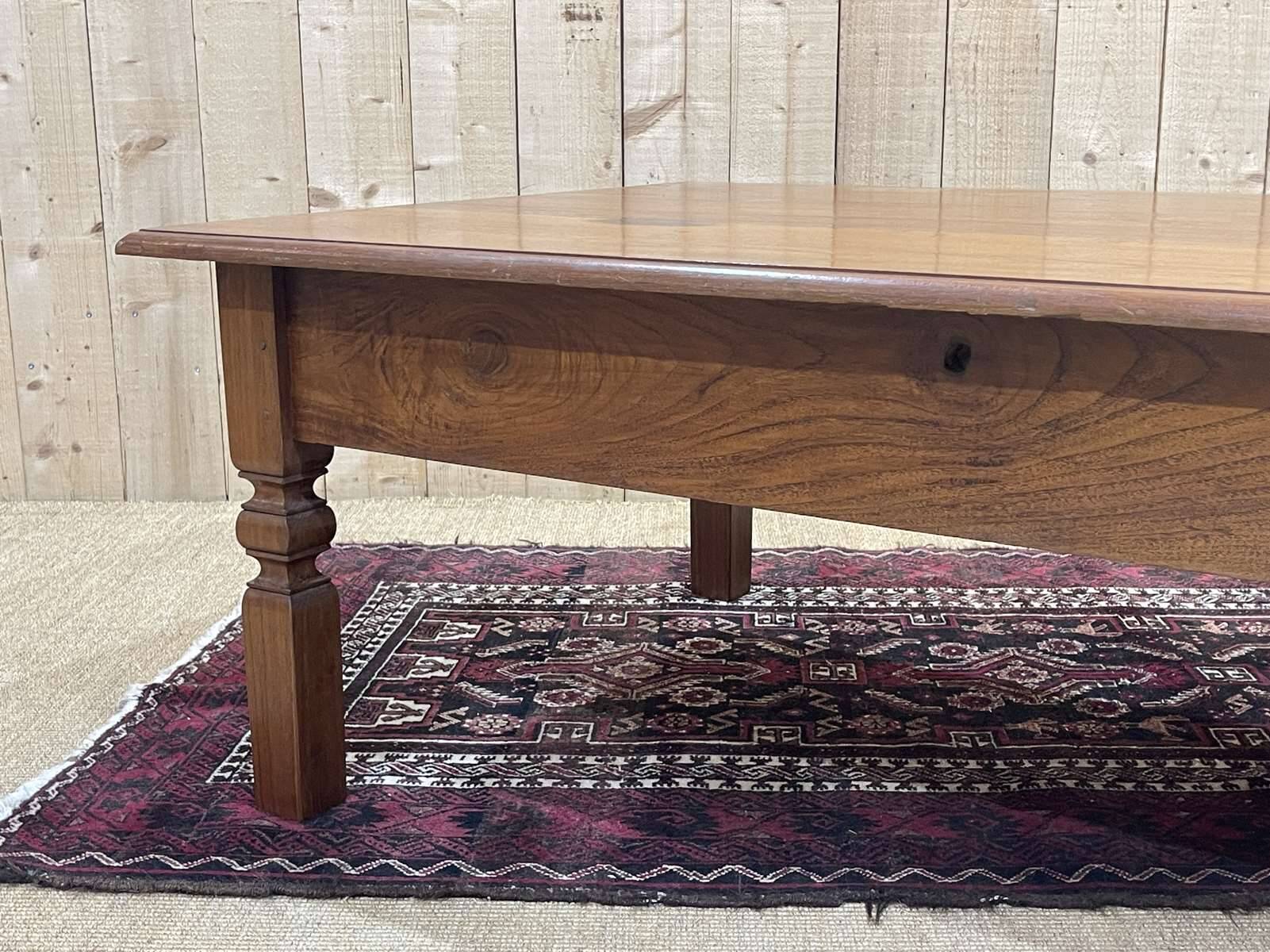 Teak coffee table with 2 drawers from the 1950s.