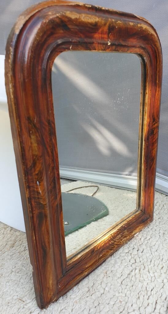 Louis Philippe mirror 42 x 55 wood and stucco