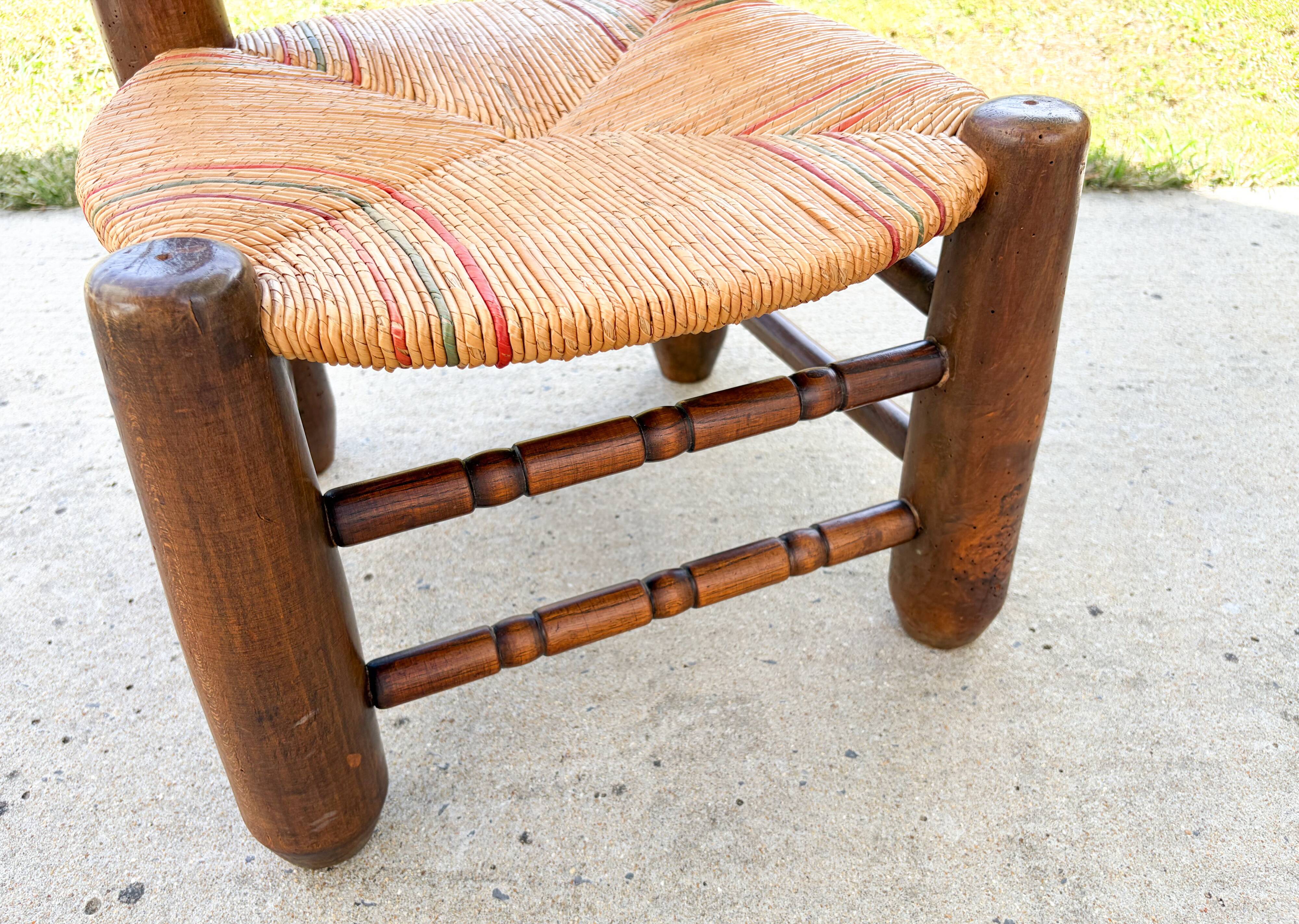 Brutalist children's chair attributed to Charles Dudouyt, 19th century.