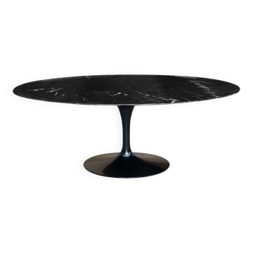 Original knoll tulip dining table 244x137 nero marquina like new!! saarinen