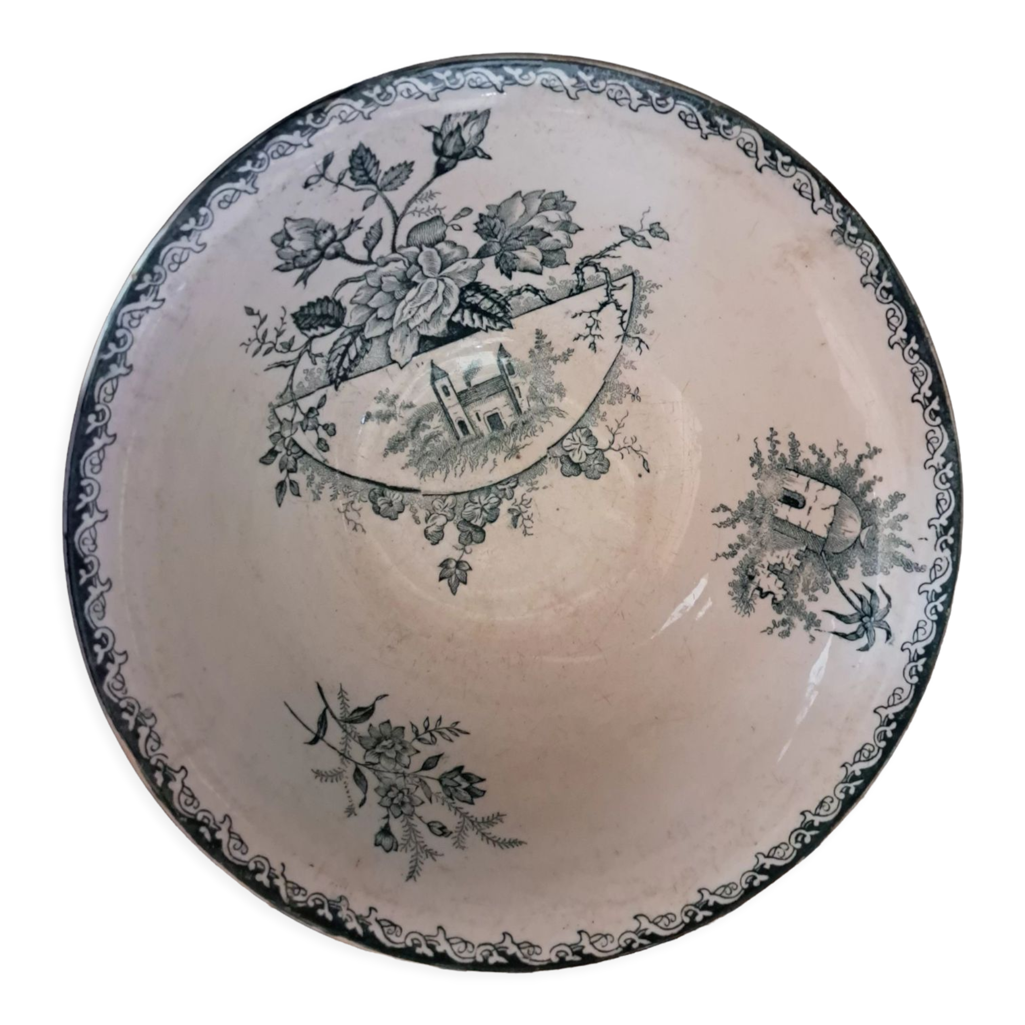 Salad bowl in iron from the Saint Amand et Hamage factory - PAYSAGE model