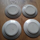 Assiettes plates motif art déco ensemble de 4