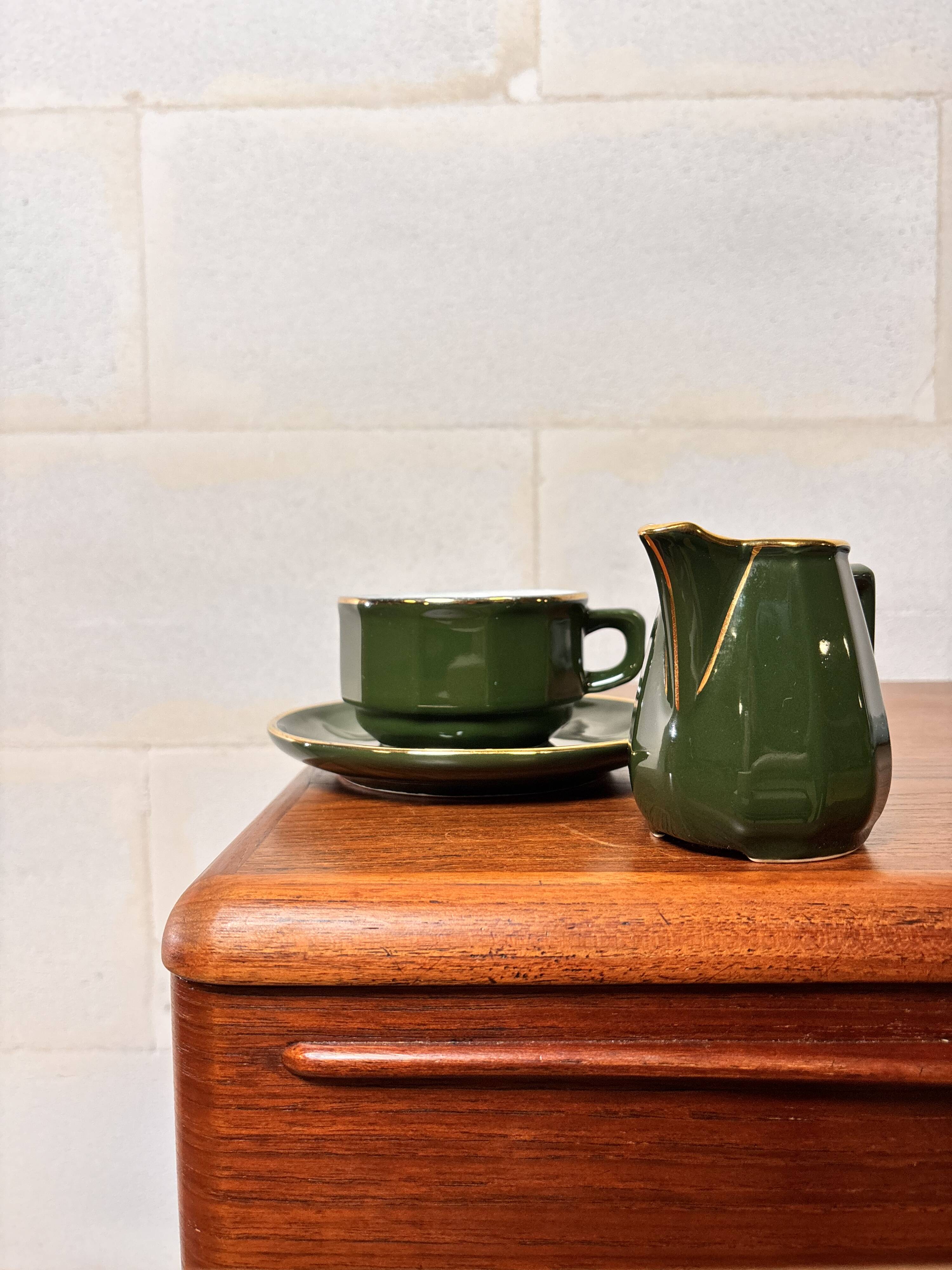 Apilco Set by Yves Deshoulières Olive ⎜1980s