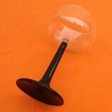 Set of 3 standing glasses Black rod Height: 140mm