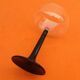 Set de 3 verres sur pied tige noire