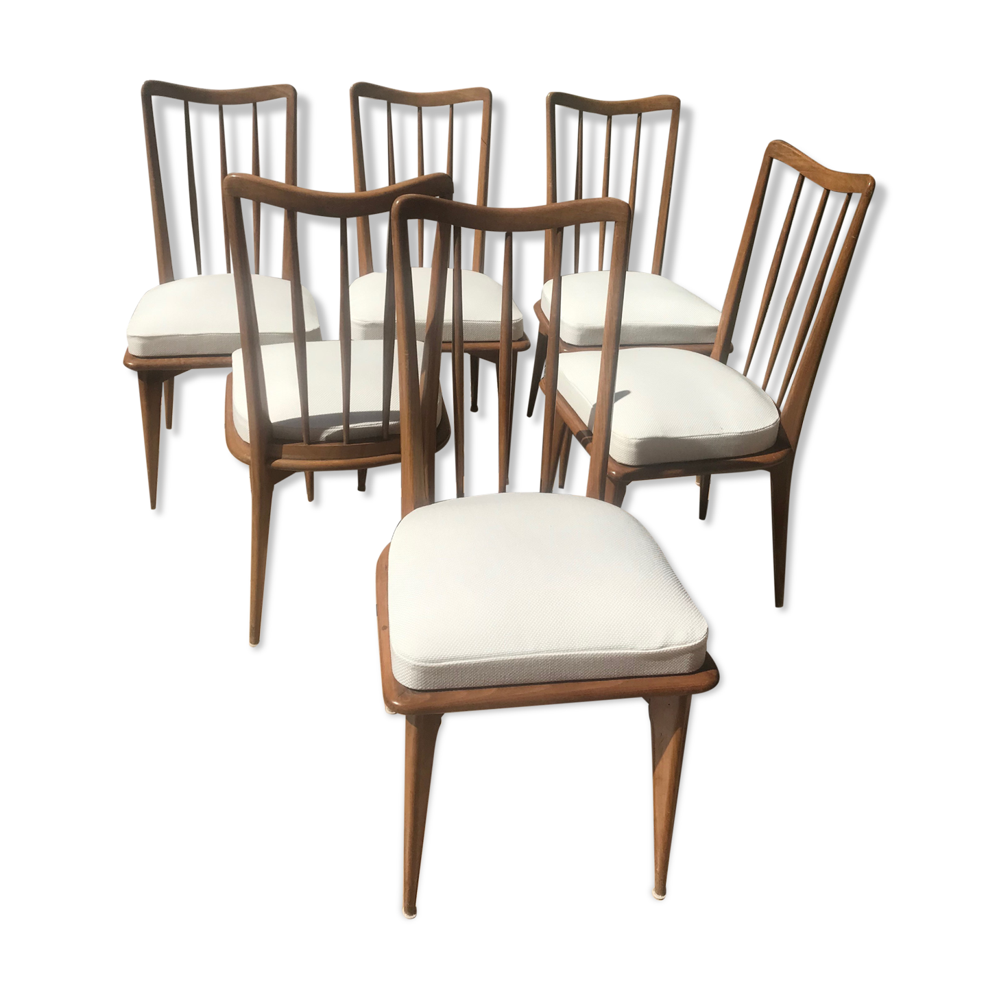 6 charles ramos chairs - 50s/60s