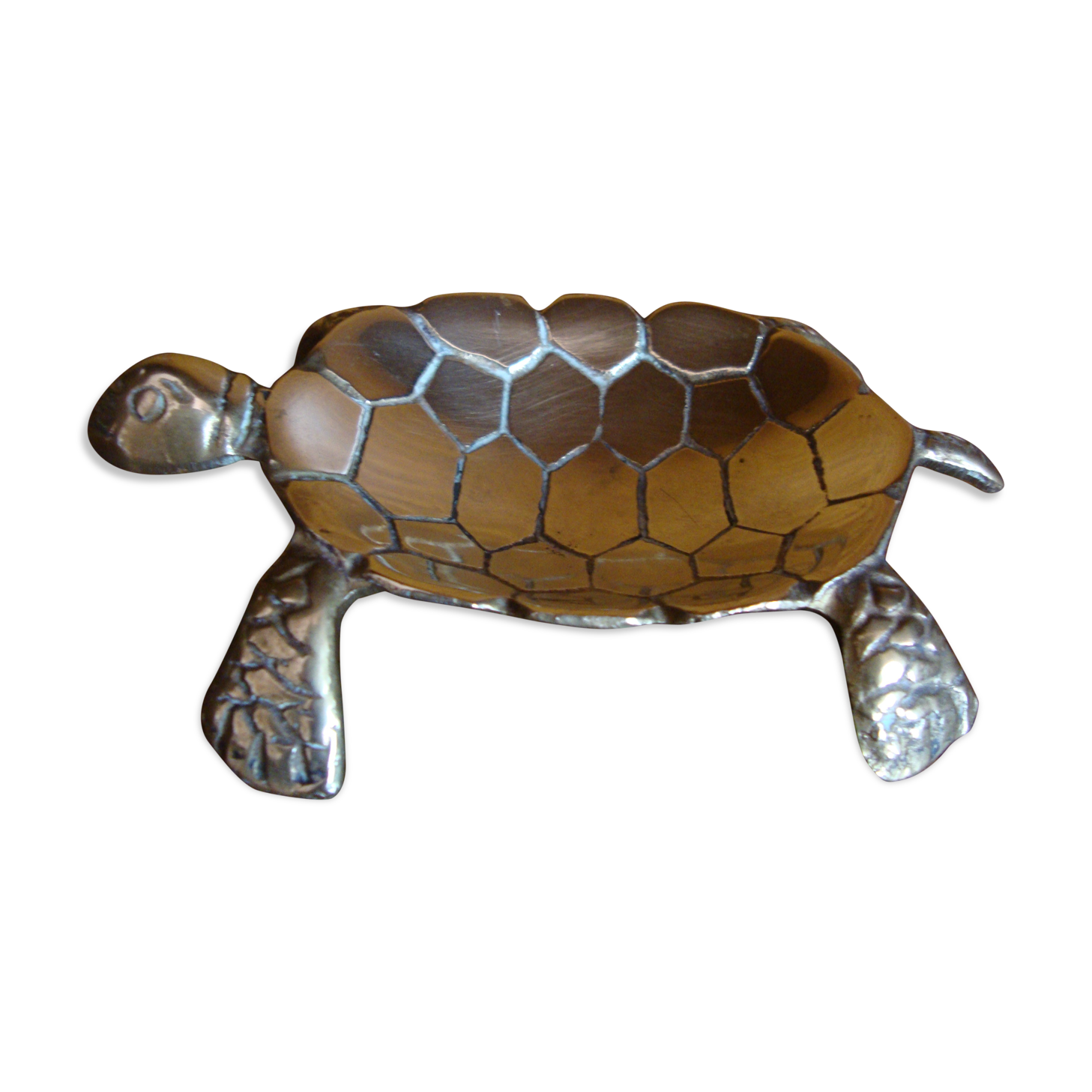 brass turtle ashtray