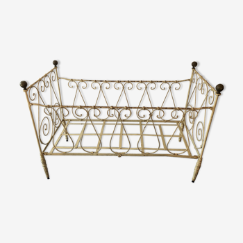 Child cot bench two-seater cast-iron nineteenth