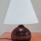 Lampe boule en bois et corde