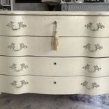 Commode blanche Louis XIV