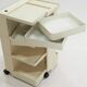 Space Age white Joe Colombo 'Boby' storage trolley, 1970s