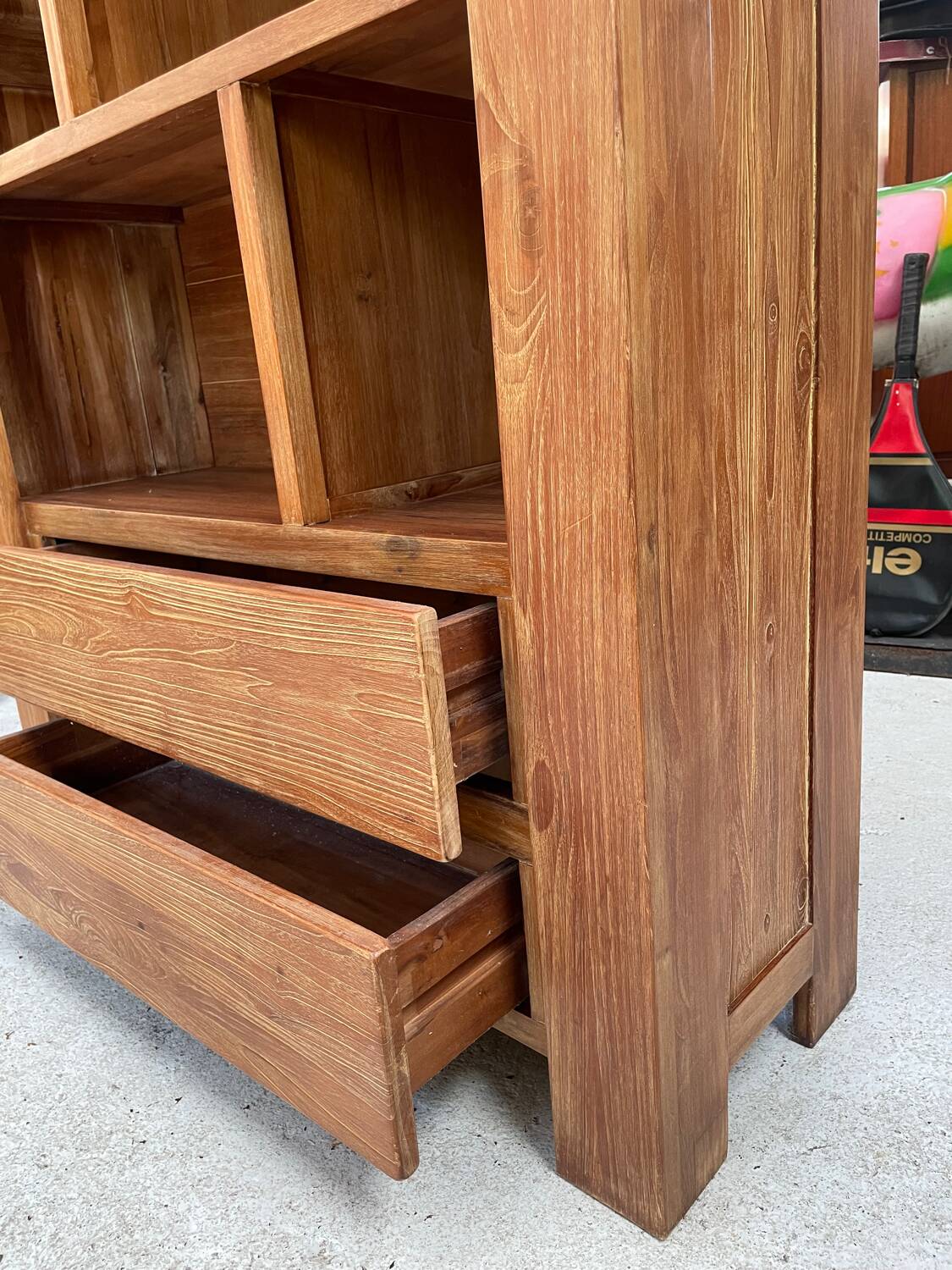 Large teak bookcase