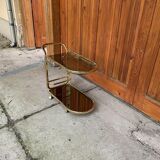 Regency brass 2-tier bar cart, 1960s