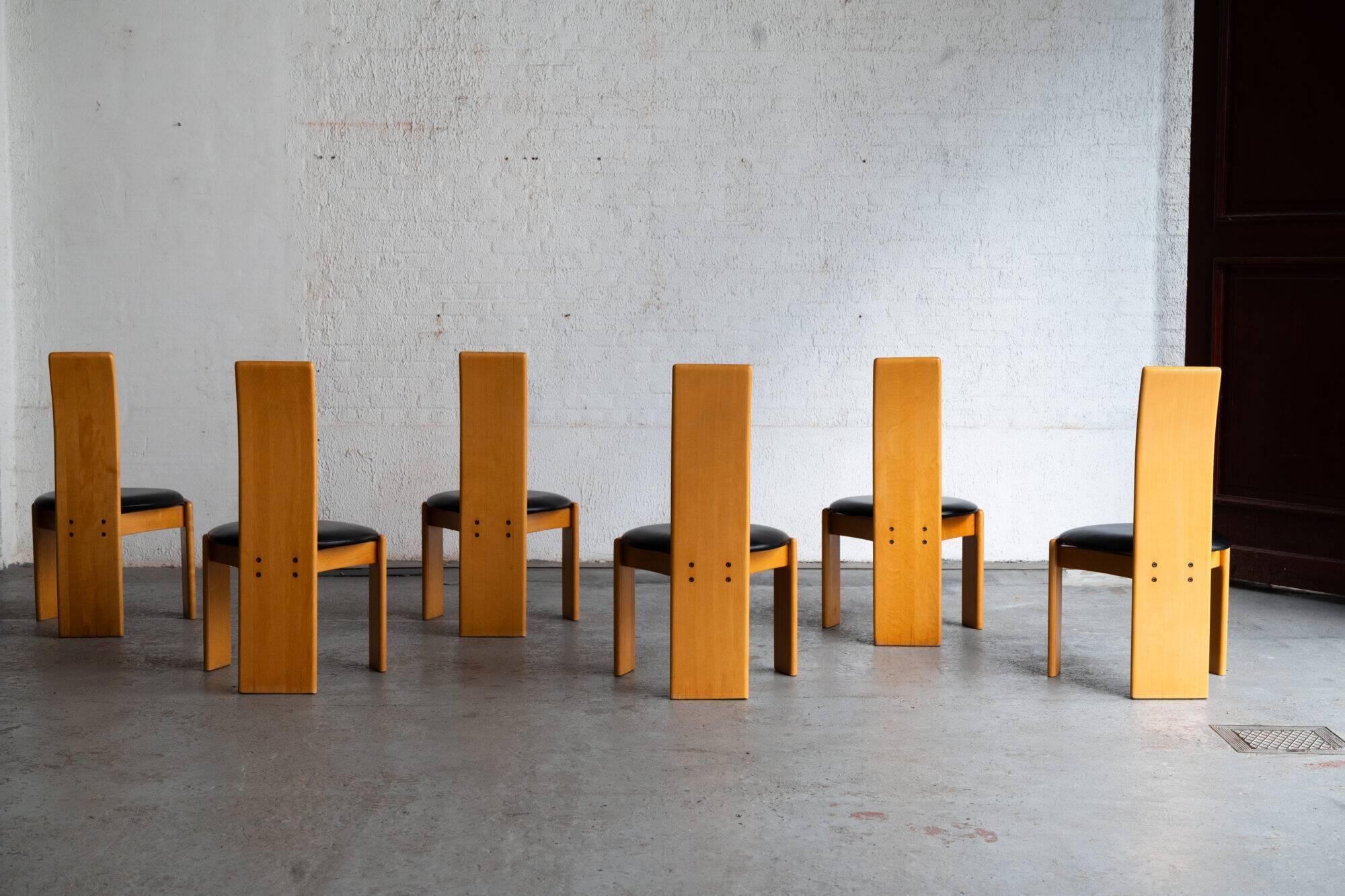 Set of 6 dining chairs by Mario Marenco