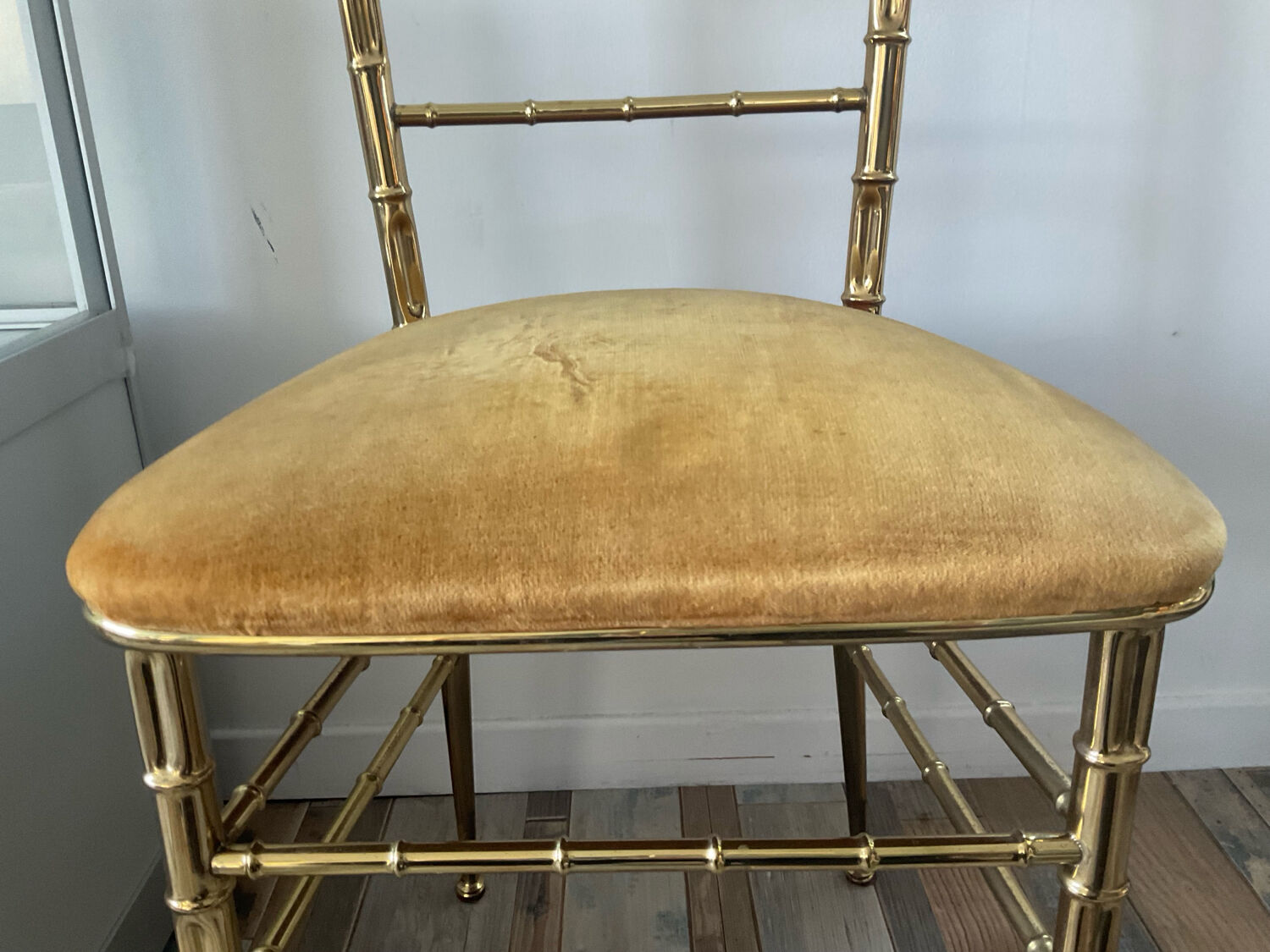 1960s-70s brass Chiavari chair
