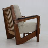 1930's unique cubist armchair, Czechoslovakia
