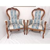 Pair of maple wood chairs