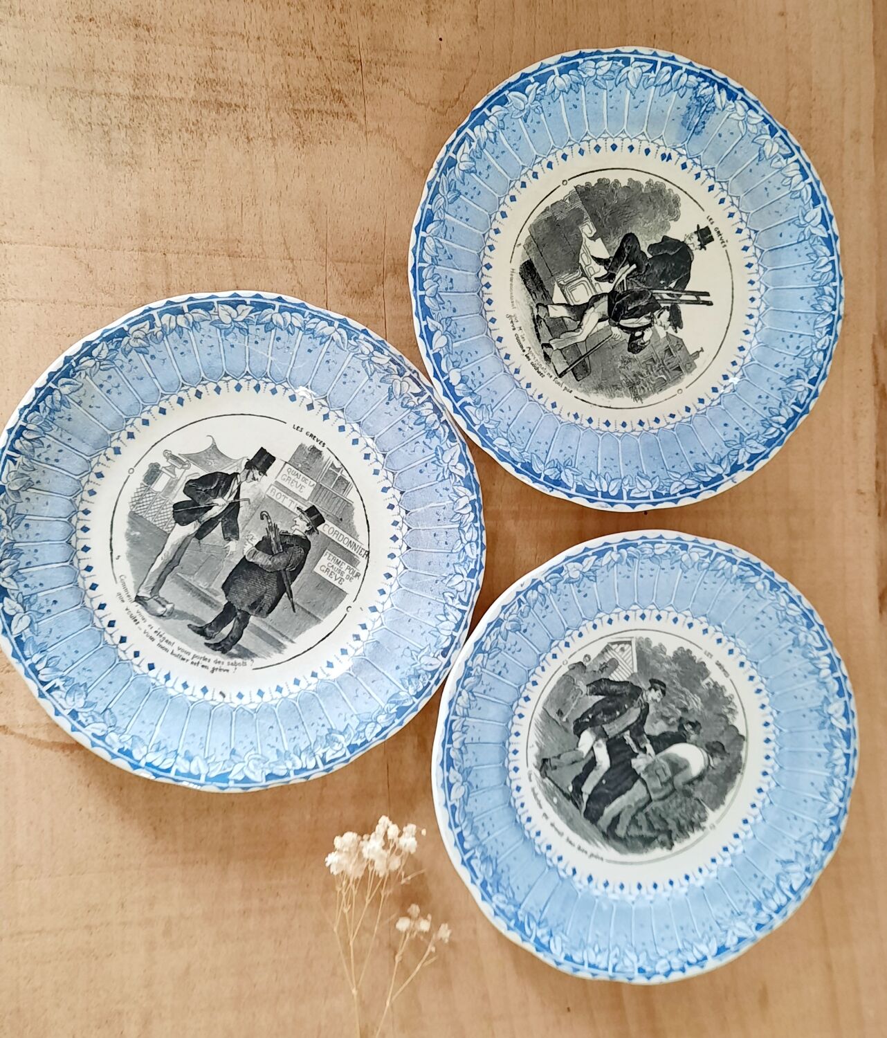 Talking plate Sarreguemines