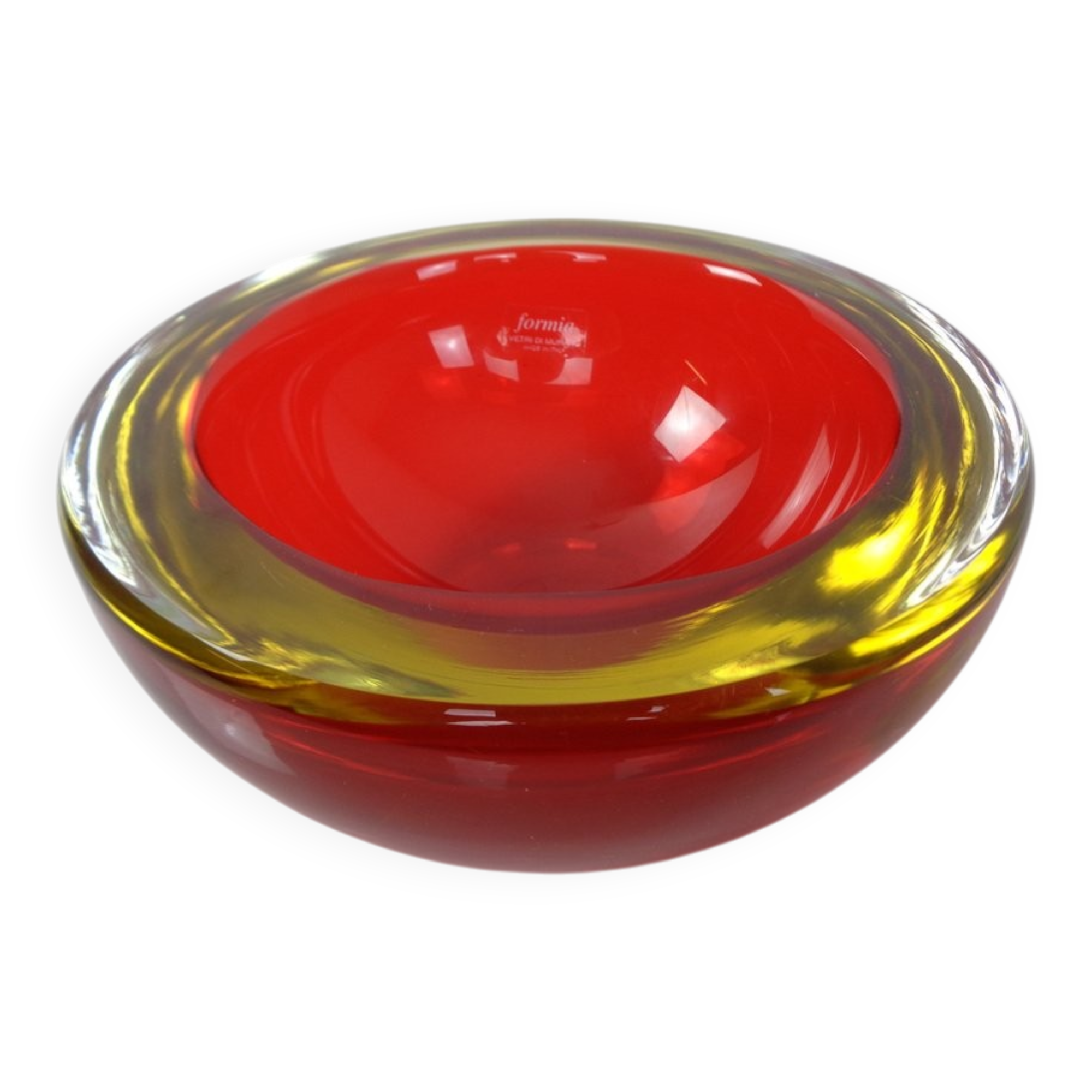 Large Formia Murano Glass Bowl by Mian Giulano, Italy, 1960s