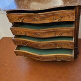 Louis XV rococo style chest of drawers with beveled mirror