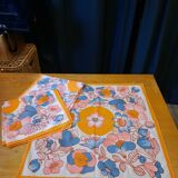 Serviettes de table en organdi années 70