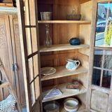 Vitrine parisienne bois brut