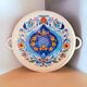Plateau Izmir by Villeroy and Boch 70s blue porcelain