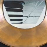 Gold oval mirror