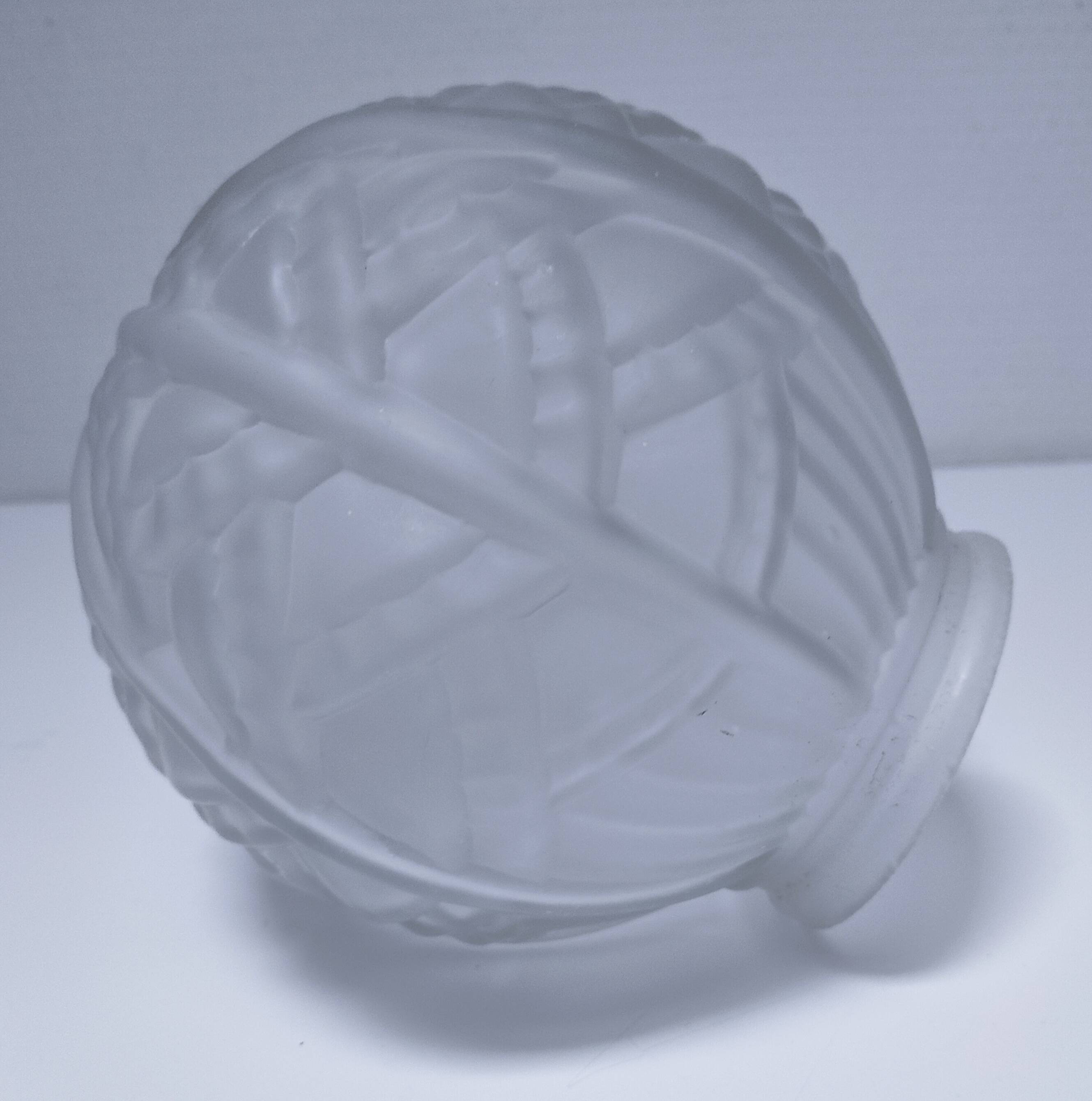 art deco pendant light with molded glass and chrome-plated metal frame