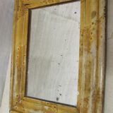 Ancien miroir piqué peinture d'époque patine usée