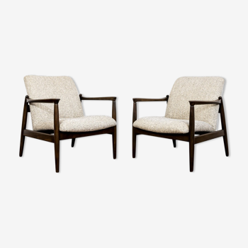 Pair of restored vintage GFM-64 armchairs by Edmund Homa, 1960s