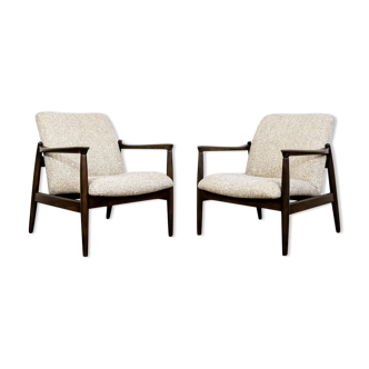 Pair of restored vintage GFM-64 armchairs by Edmund Homa, 1960s