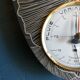 Clock vintage formica wall clock silent barometer "Manufrance"